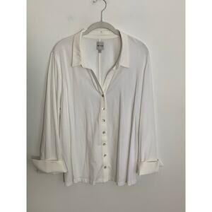 Nic + Zoe White Blouse size‎ xl